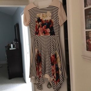 short sleeved midi dress from Anthropologie